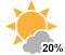 A mix of sun and cloud (20%)